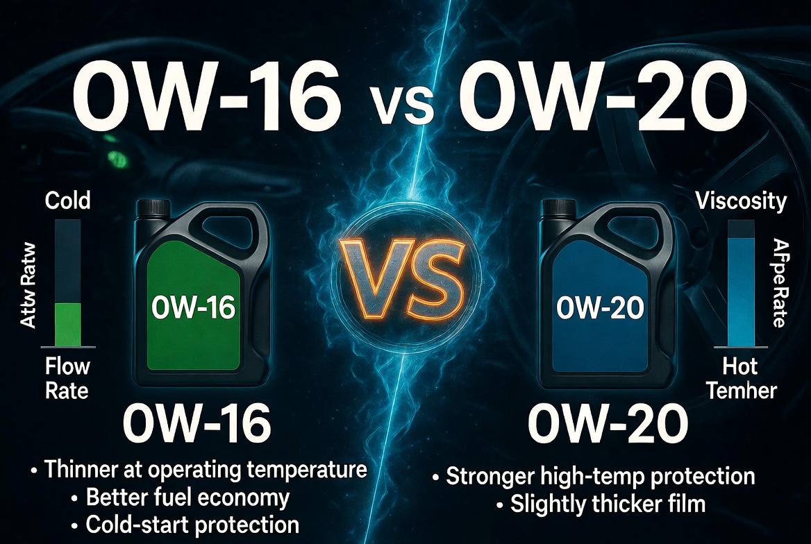 0W-16 vs 0W-20 Motor Oil
